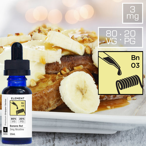 Element Banana Nut Dripper E-Liquid from 4.49 Element Banana Nut Dripper E-Liquid from 4.49