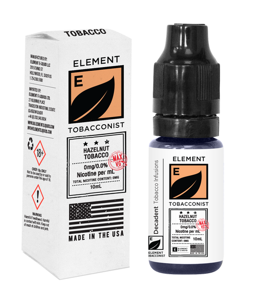 Element Tobacconist Hazelnut Tobacco ELiquid from 3.69 Element Tobacconist Hazelnut Tobacco ELiquid from 3.69