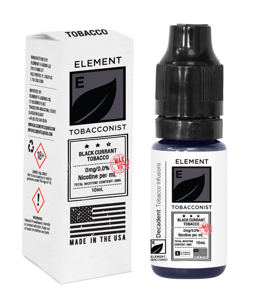 Element Tobacconist Blackcurrant Tobacco ELiquid
