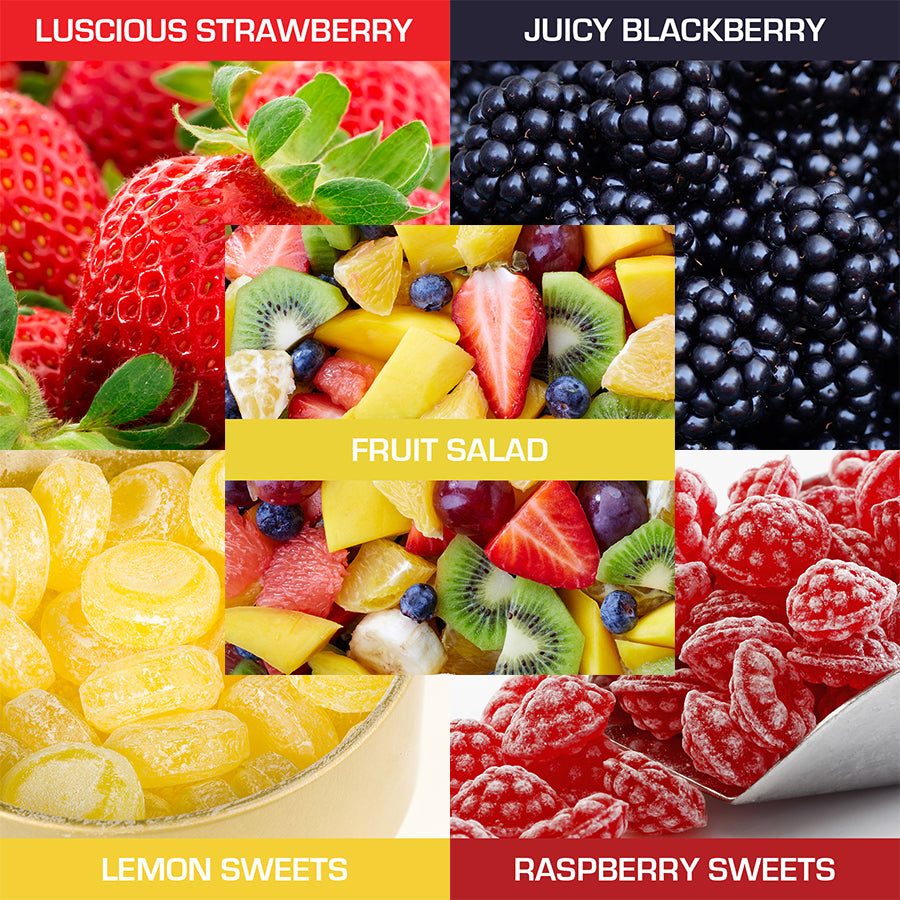 Fruits Range Trial Pack - 5 Amazing E-Liquids, just 12.49! Fruits Range Trial Pack - 5 Amazing E-Liquids, just 12.49!