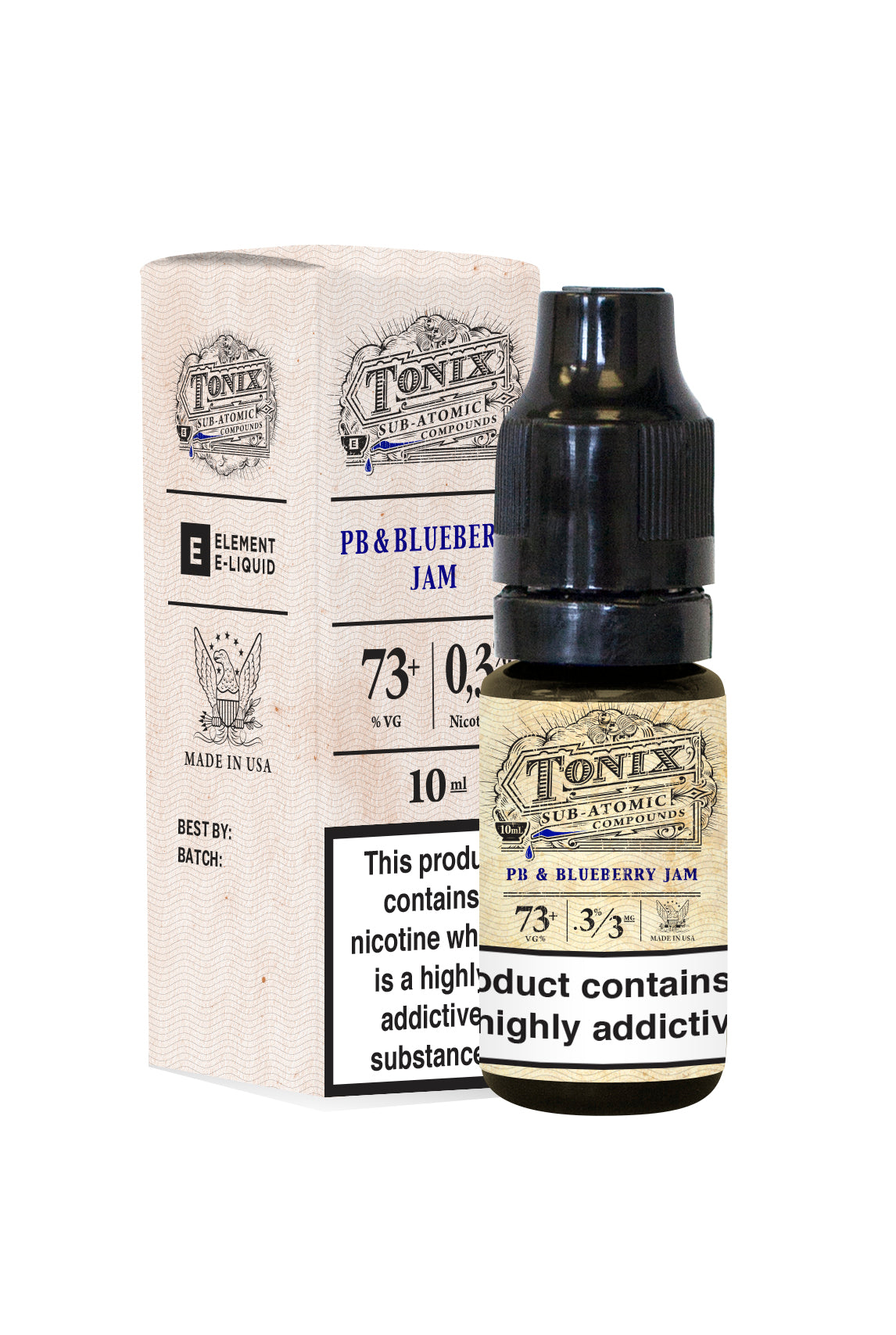 Tonix Peanut Butter & Blueberry Jam ELiquid from 3.69 Tonix Peanut Butter & Blueberry Jam ELiquid from 3.69